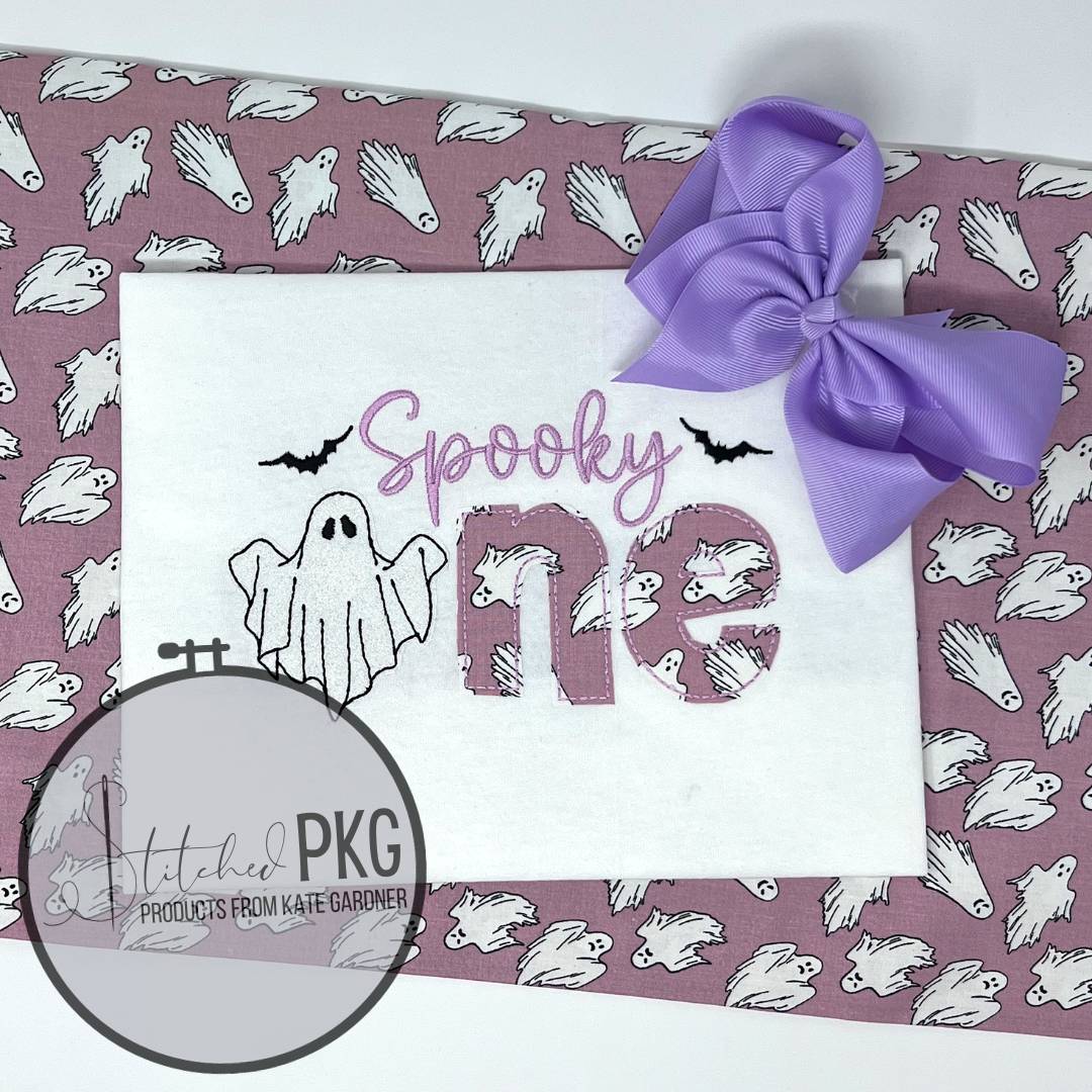 Spooky ONE Birthday Girl Applique