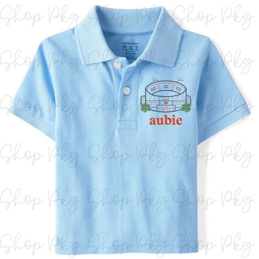 Auburn Stadium Embroidered Polo