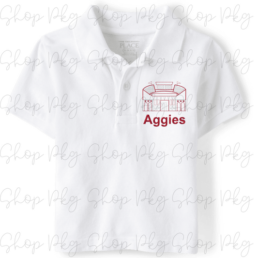 Texas A&M Aggies Stadium Embroidered Polo