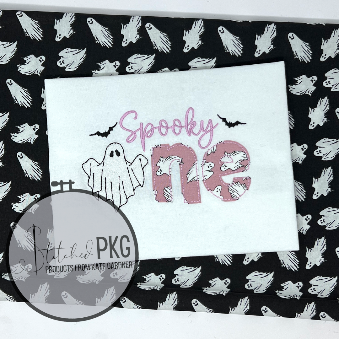 Spooky ONE Birthday Girl Applique