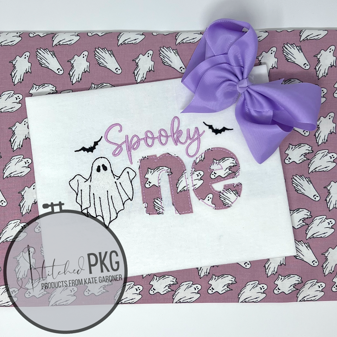 Spooky ONE Birthday Girl Applique