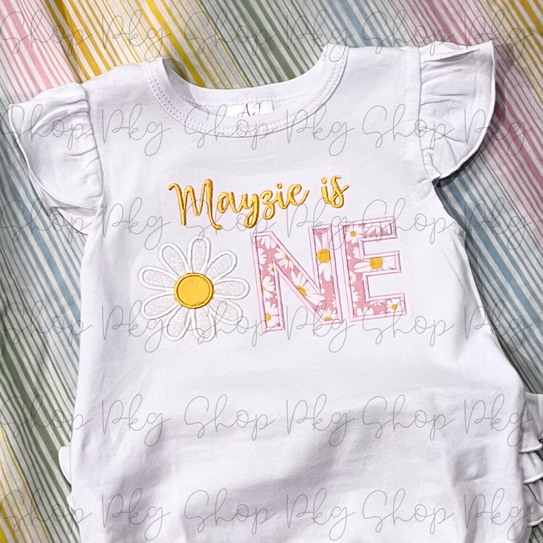 Daisy ONE Personalized Birthday Applique