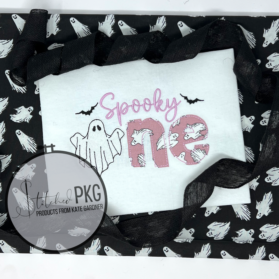 Spooky ONE Birthday Girl Applique