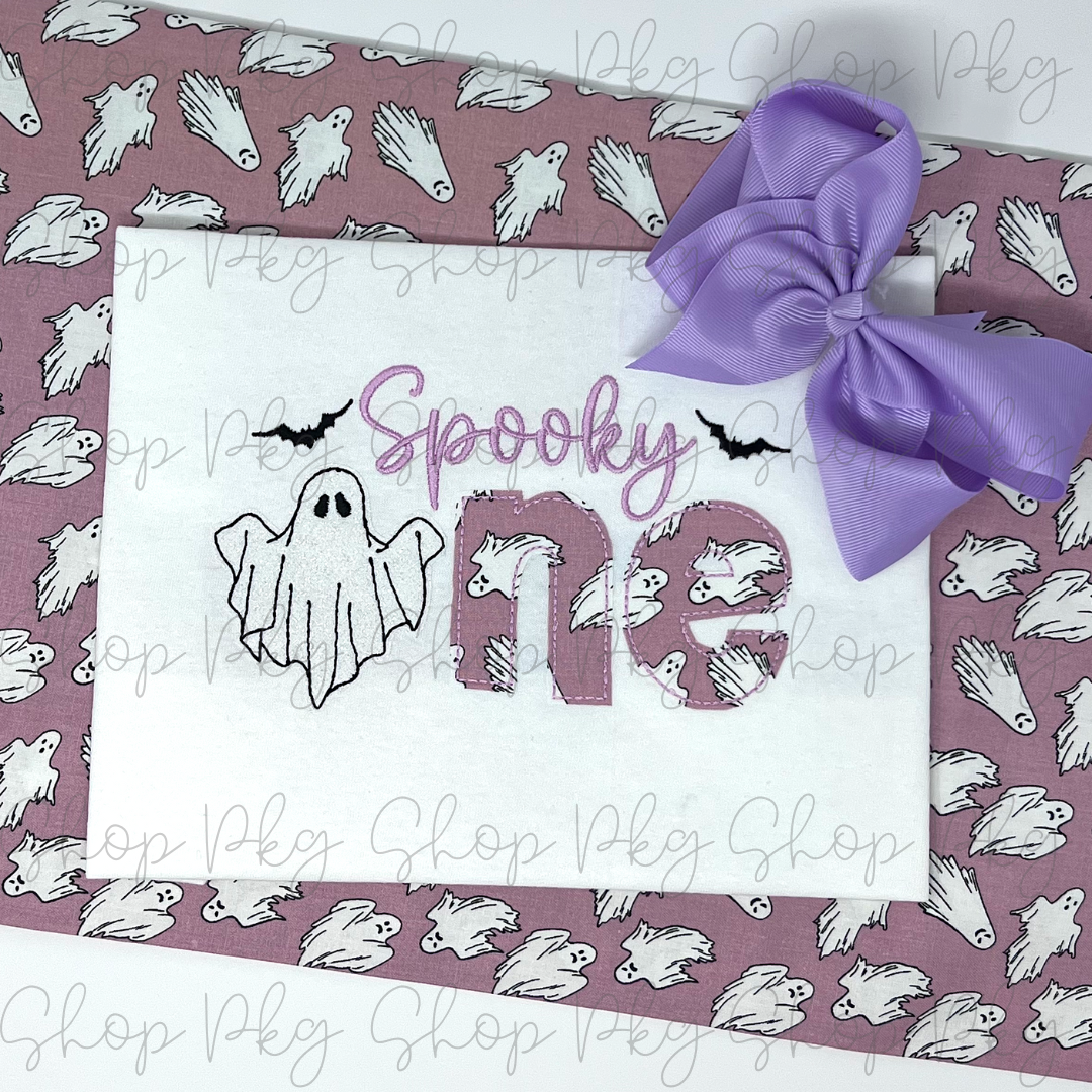 Spooky ONE Birthday Girl Applique