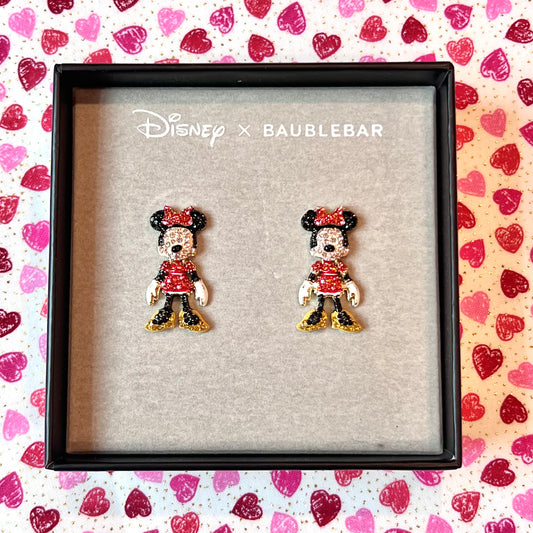 Minnie Rhinestone Dangle Earrings