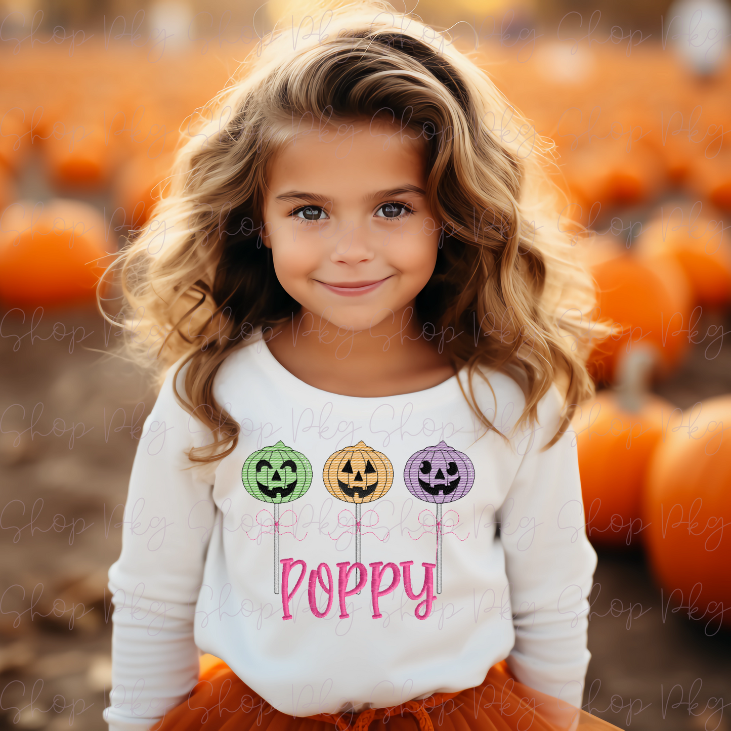 Pumpkin Pops with Bows Embroidery