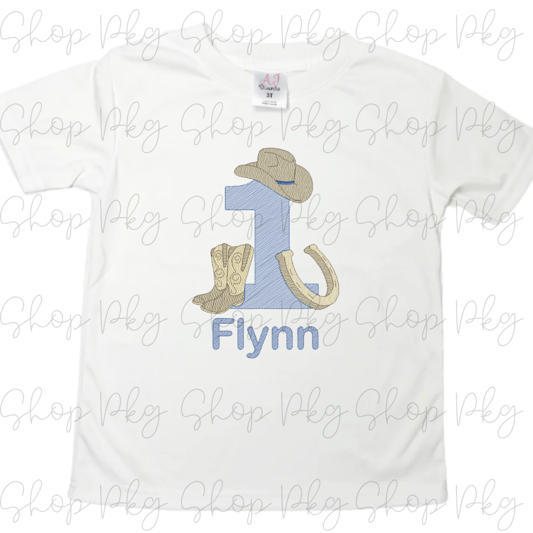 First Rodeo Birthday Embroidered Shirt