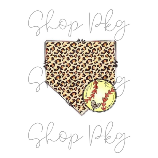 Animal Print Softball Base