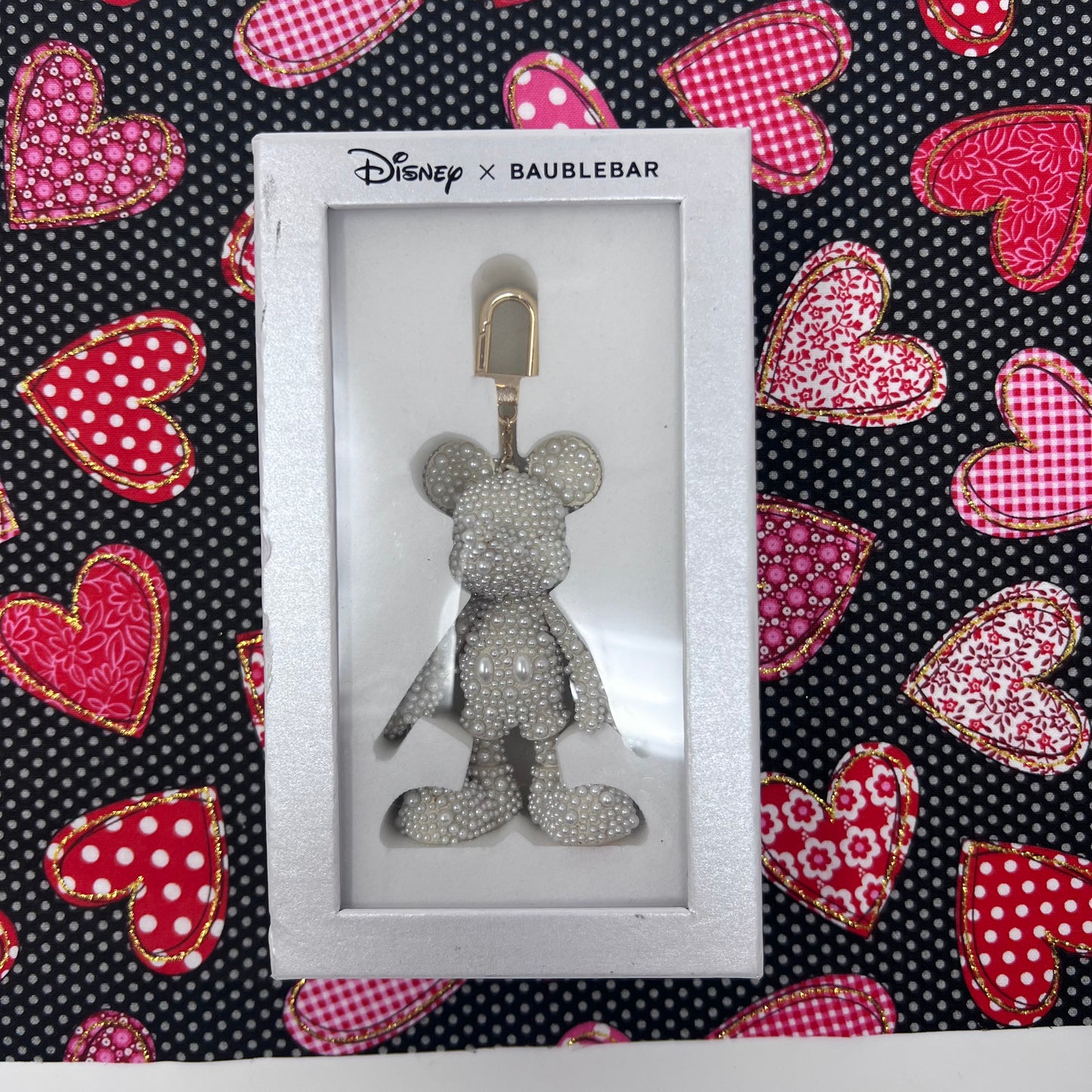 Mickey Mouse Simulated Pearl Bag Charm