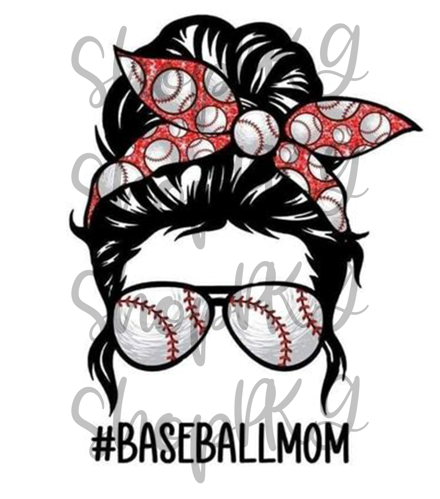 Baseball Bun Mom