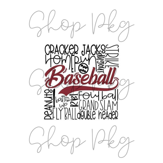 Baseball Handwritten Square