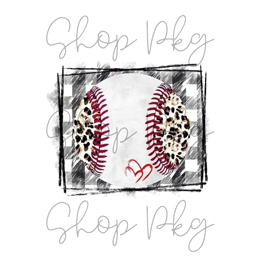 Black White Plaid Background Baseball