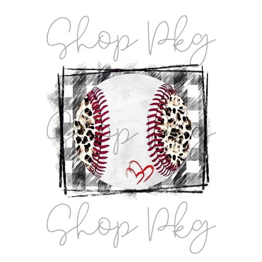 Black White Plaid Background Baseball