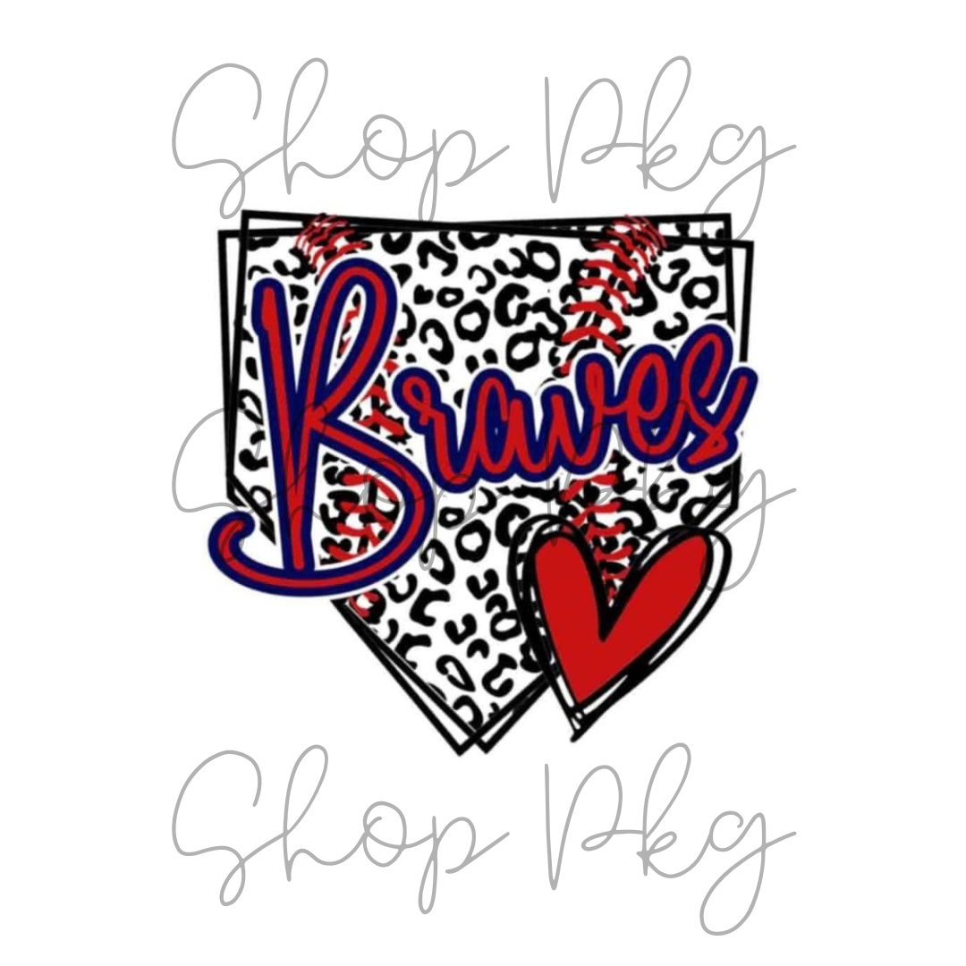 Braves Leopard Print Home Base