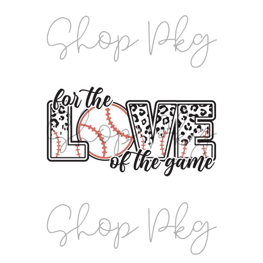 For the Love of the Game White Leopard Split Letters