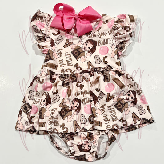 Miss Rachel ABC Can You Say Boujee? Romper Dress