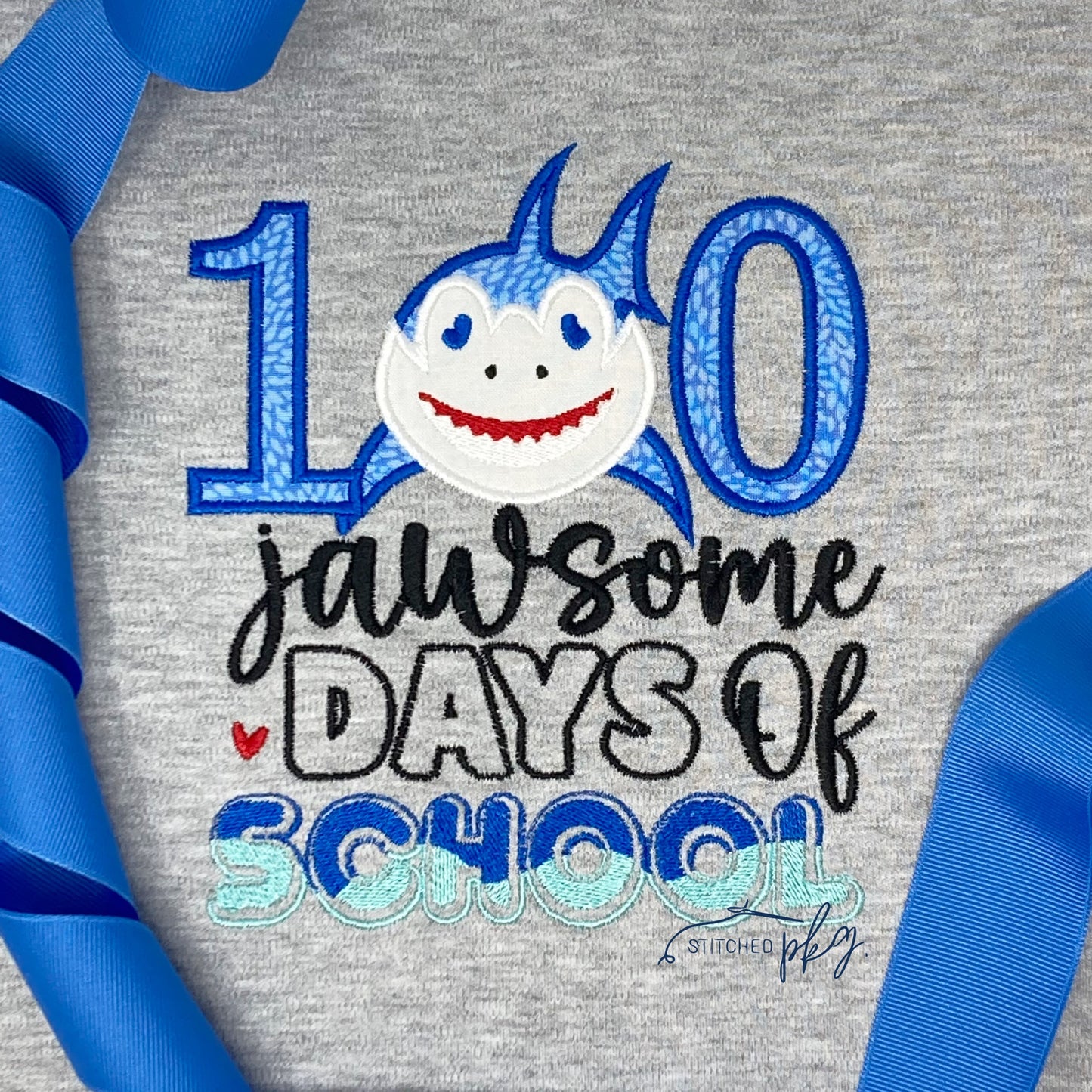 100 Jawsome Days of School Applique