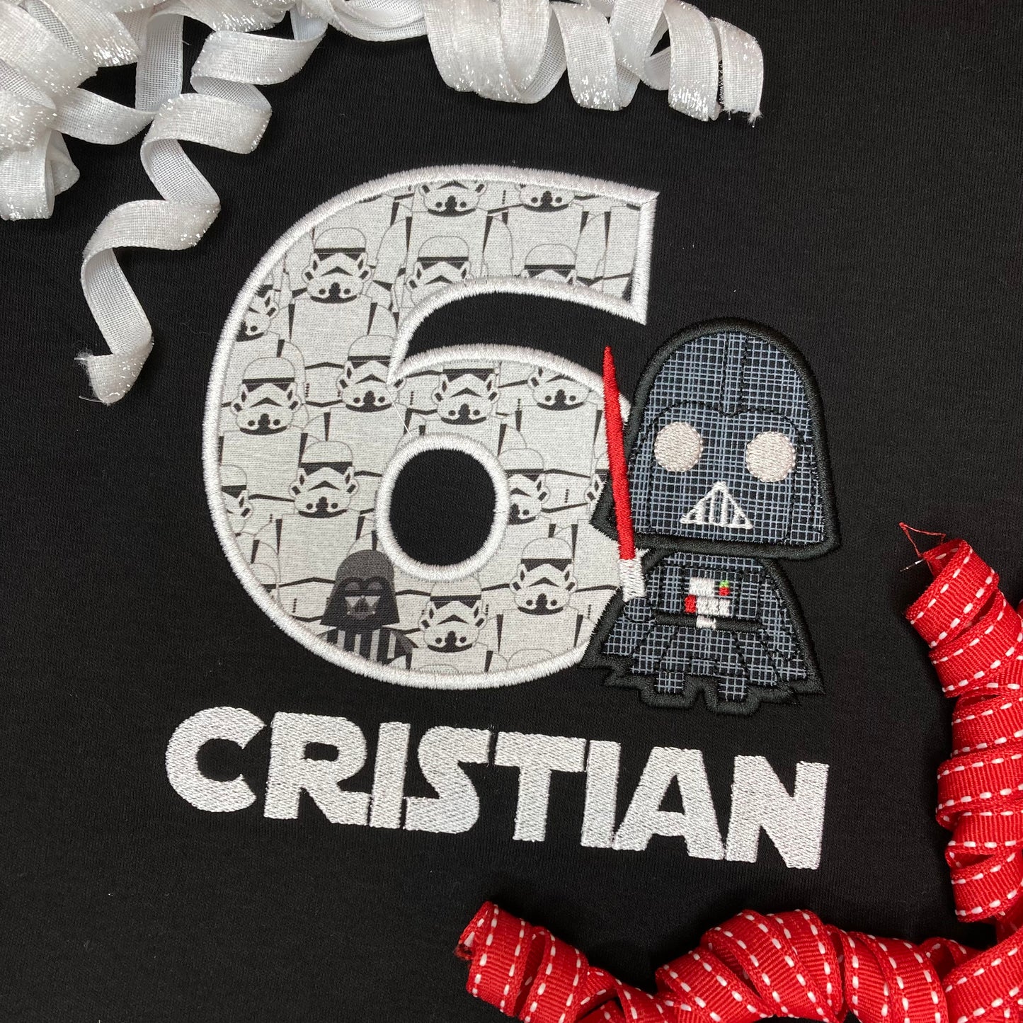 Space Vader Birthday Applique