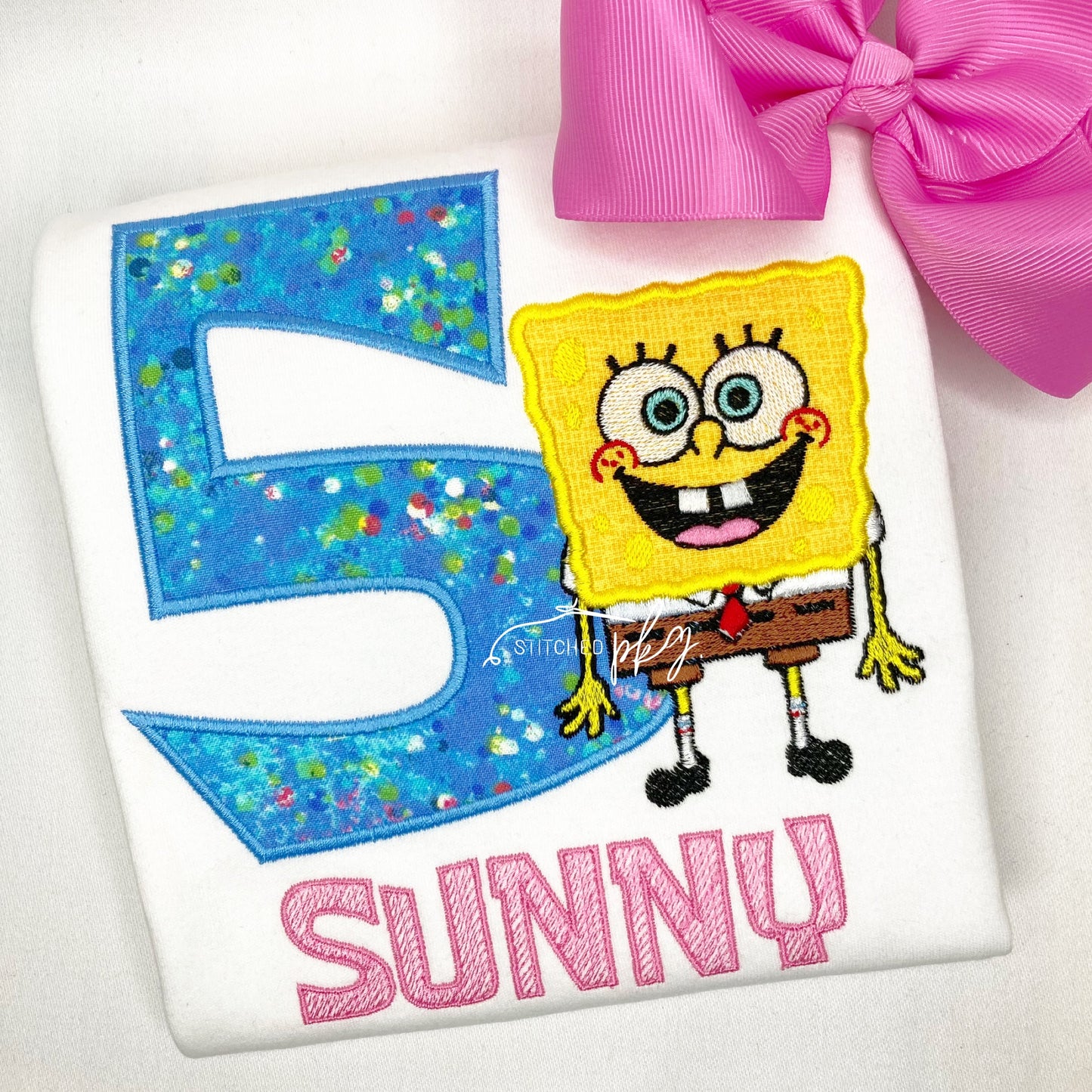 Sponge Boy Birthday Applique