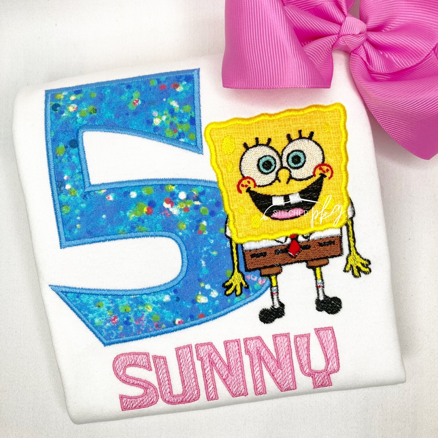Sponge Boy Birthday Applique
