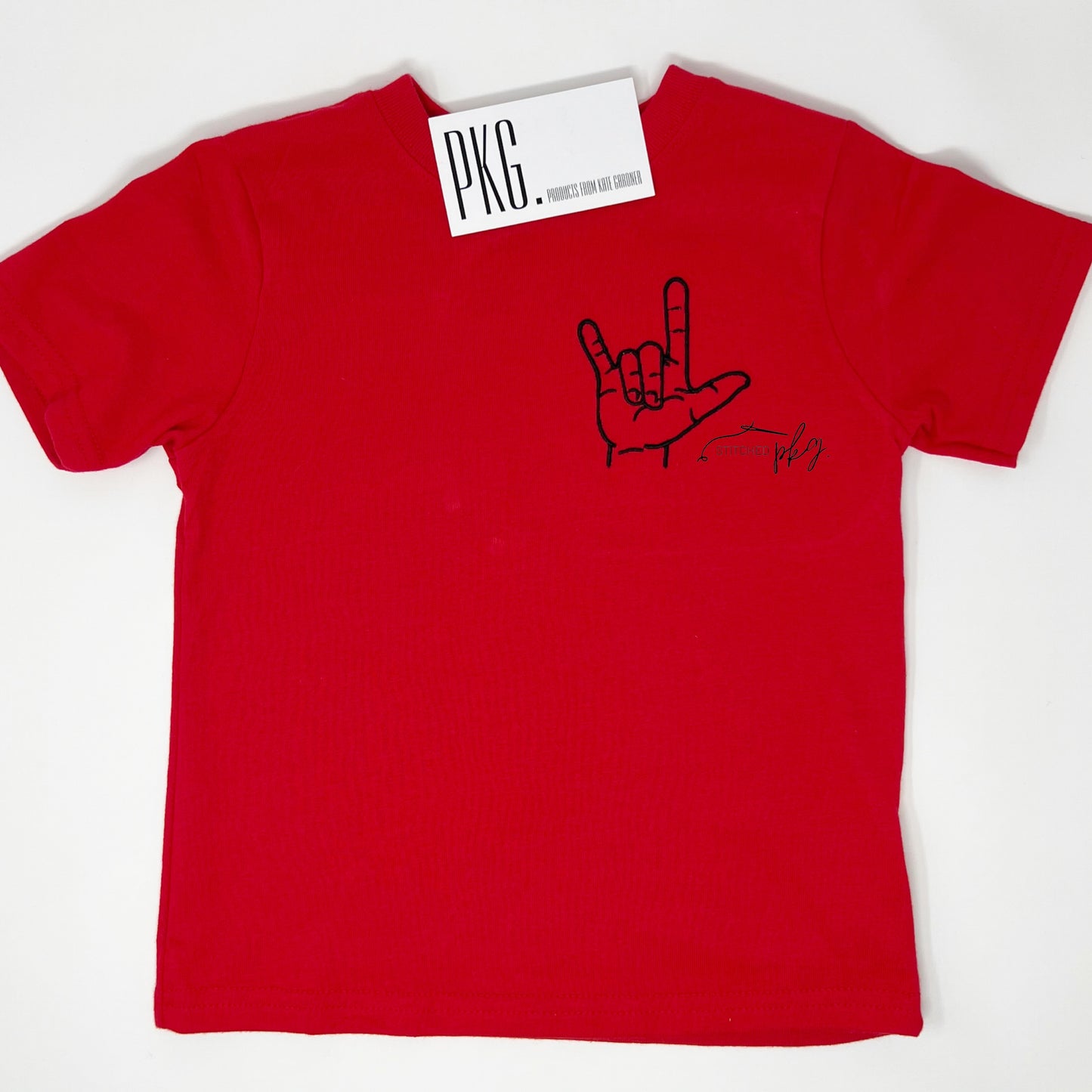 ASL I Love You Hand Signal Embroidery