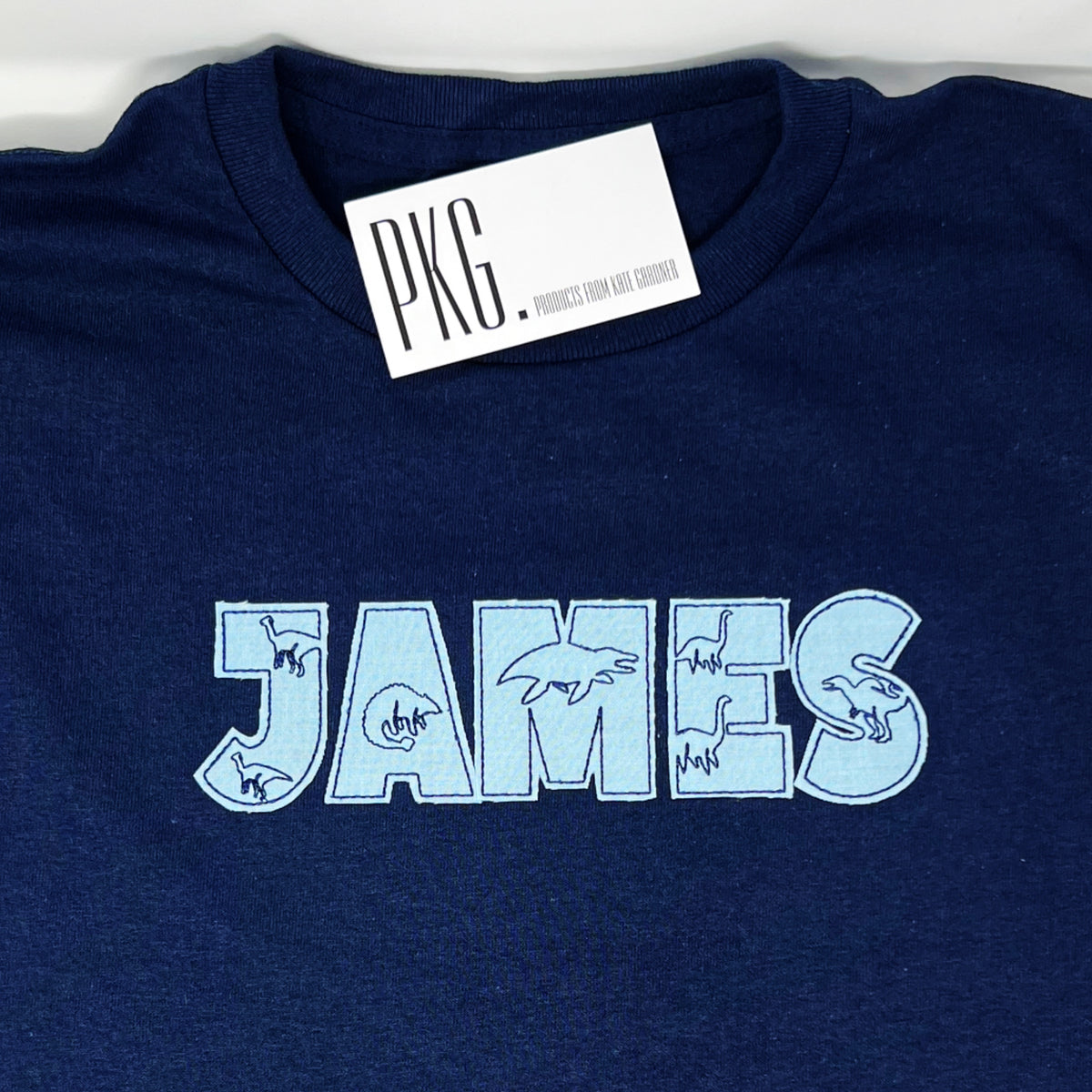 Personalized Dinosaur Name Embroidered Shirt