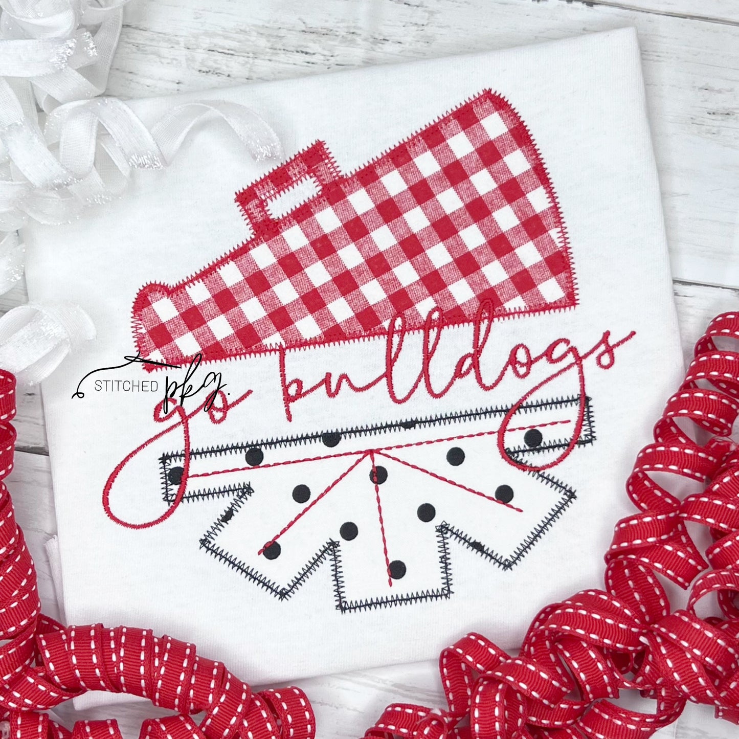 Pom Pom Megaphone Split ZZ Applique