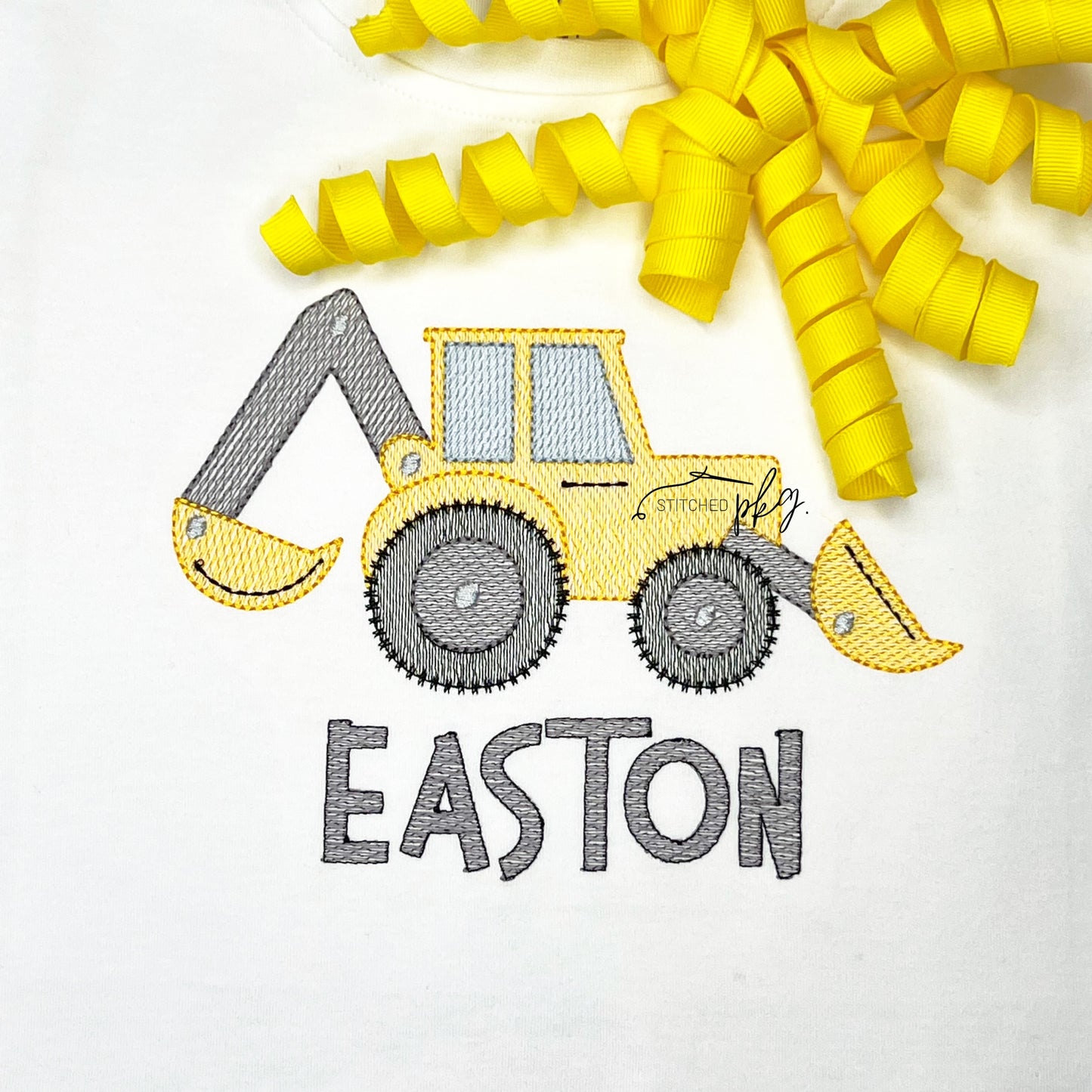 Excavator Backhoe Embroidered Shirt