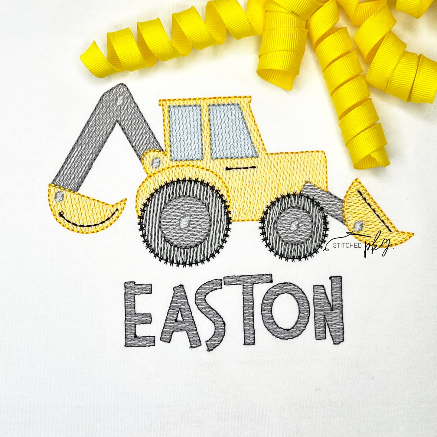 Excavator Backhoe Embroidered Shirt