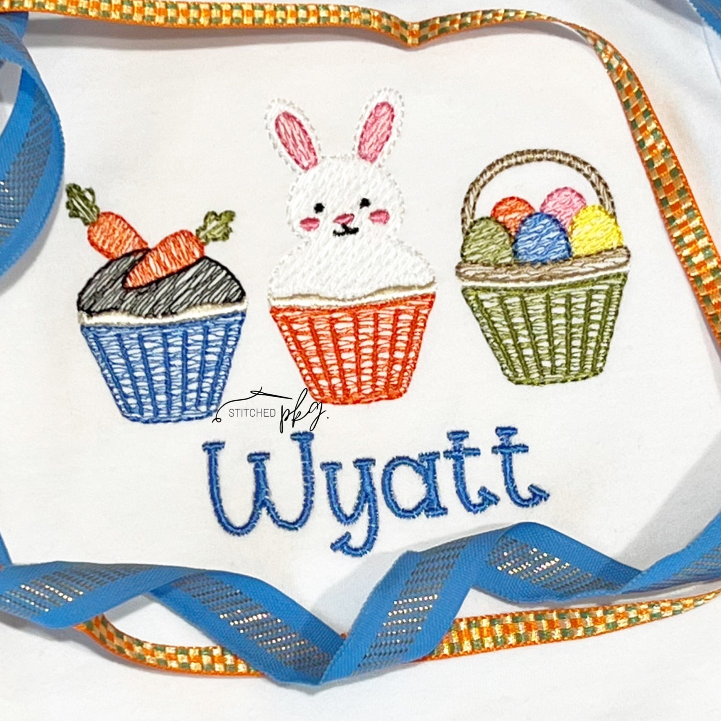 Boy's Easter Cupcakes Embroidery