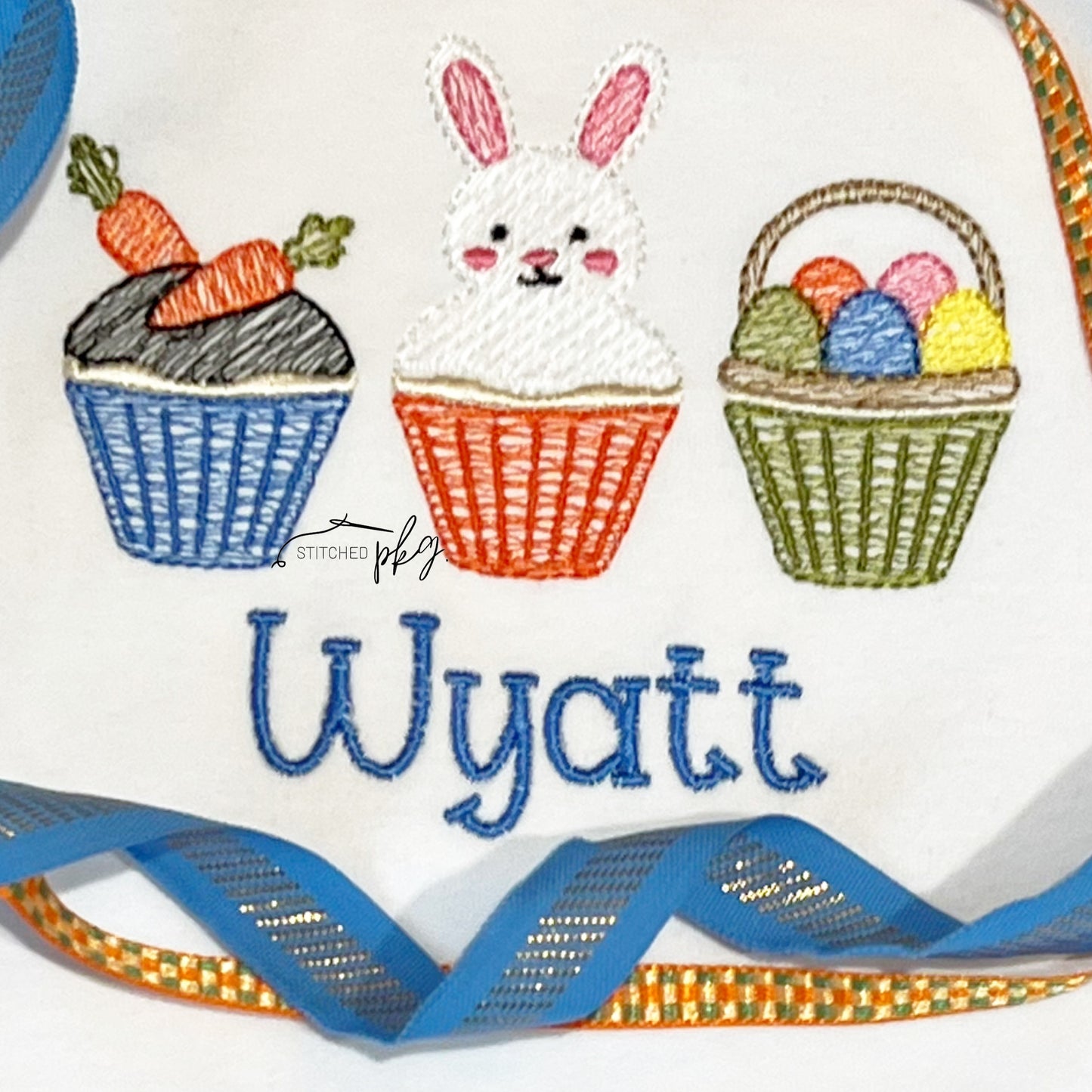 Boy's Easter Cupcakes Embroidery