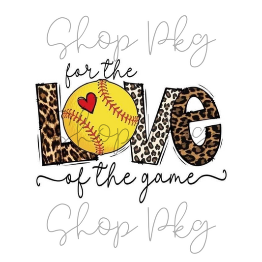 Softball for the love of the game
