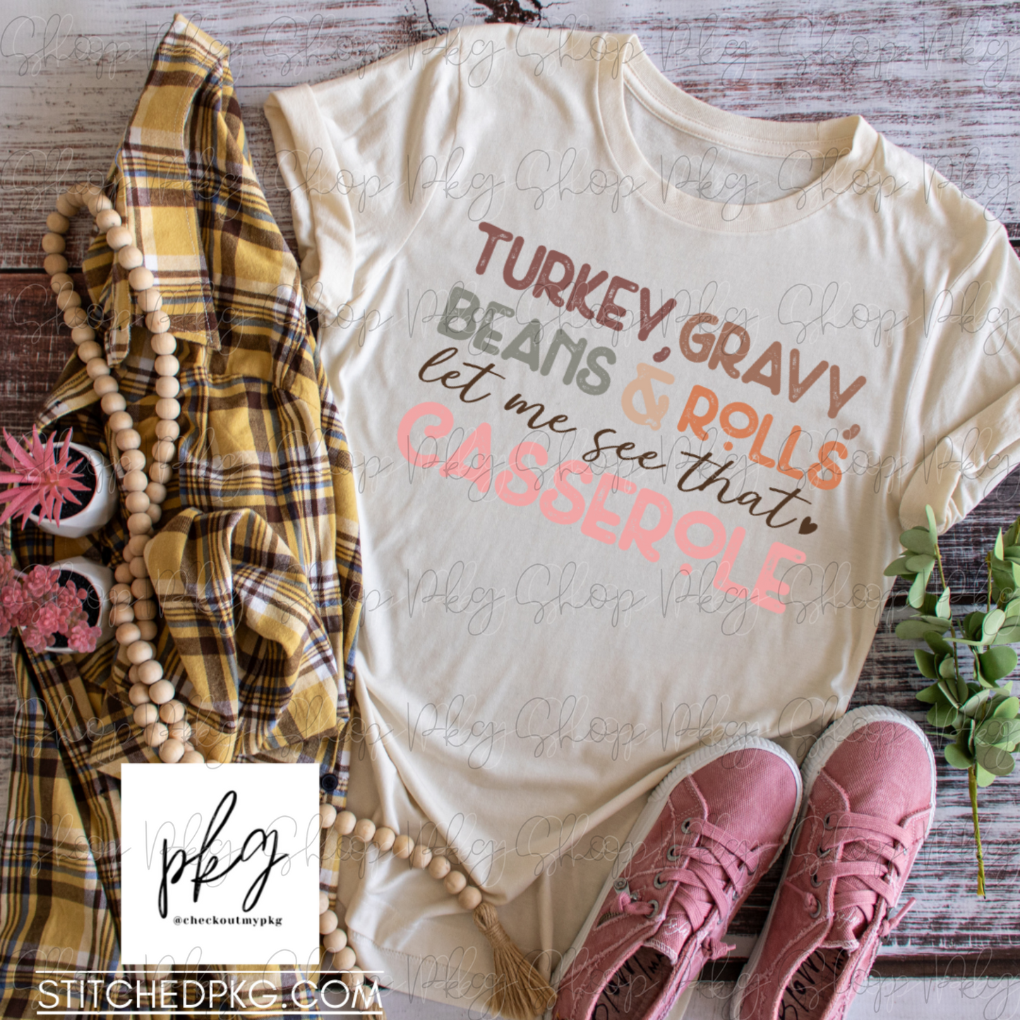 Turkey Gravy Beans Roll Graphic Tee
