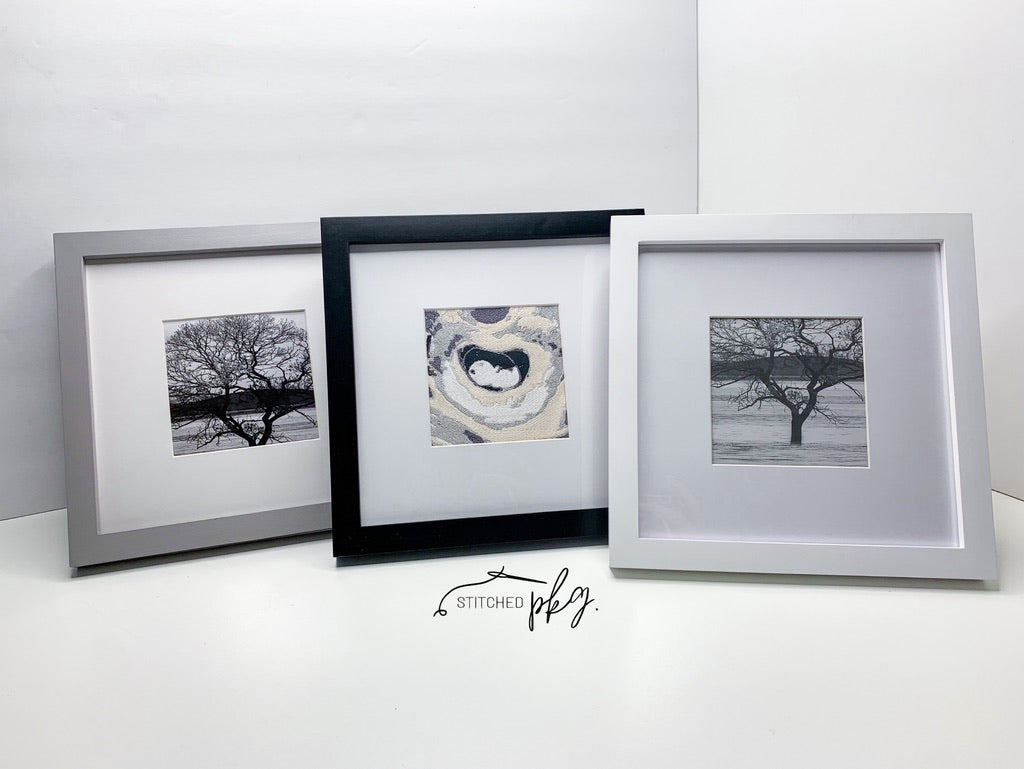 Custom Framed Embroidered Ultrasound Photo