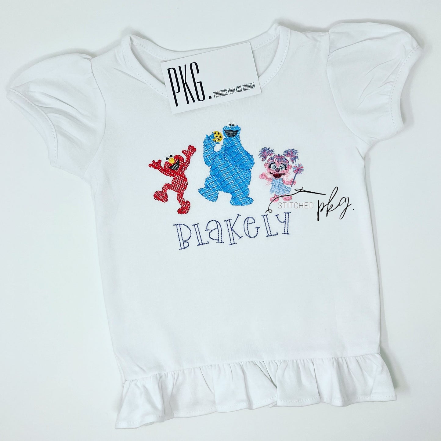 Sesame Street Girl Trio Embroidery