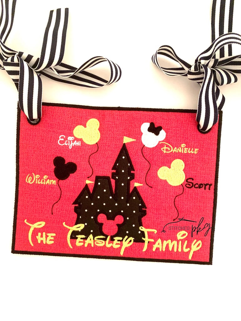 CUSTOM Mouse Castle Stroller Tag