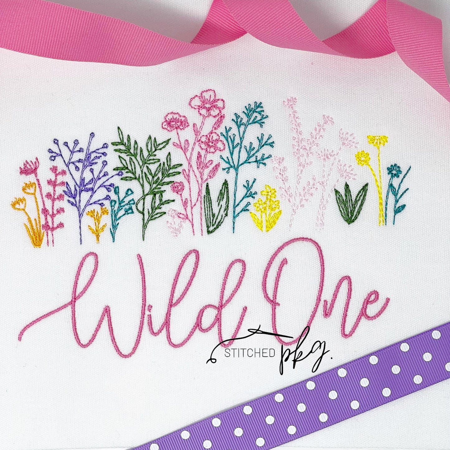 Wild One Wildflower Birthday Embroidery