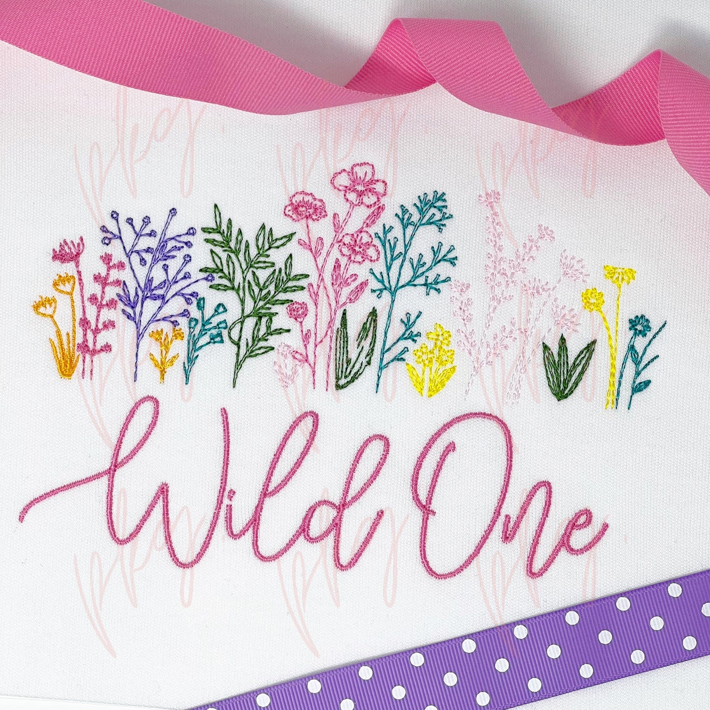 Wild One Wildflower Birthday Embroidery