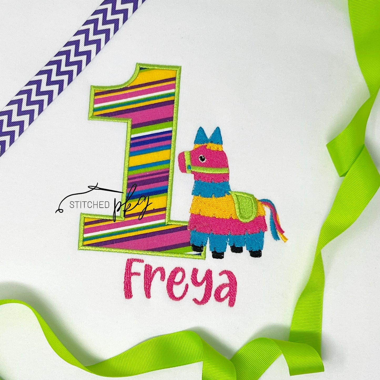 Fiesta Piñata Birthday Number Applique