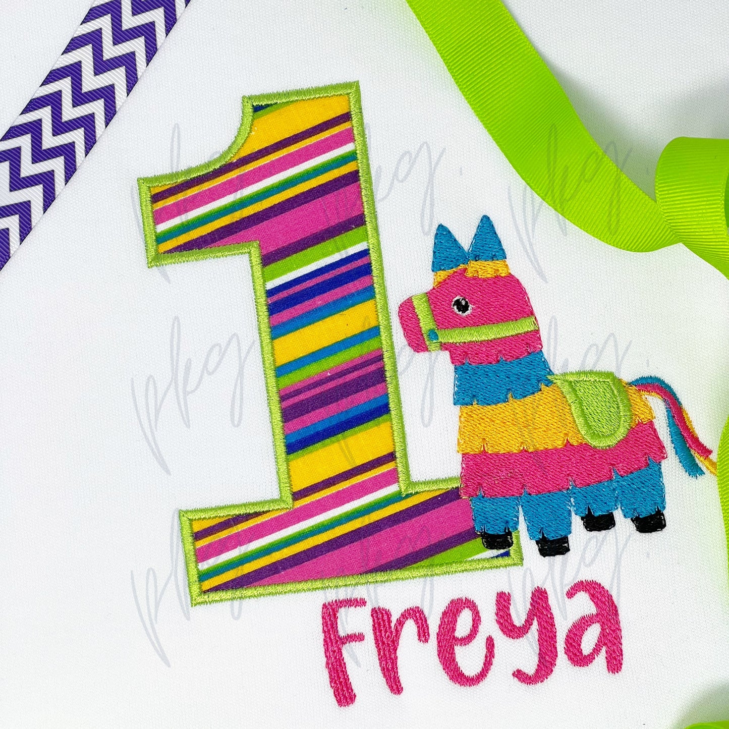 Fiesta Piñata Birthday Number Applique