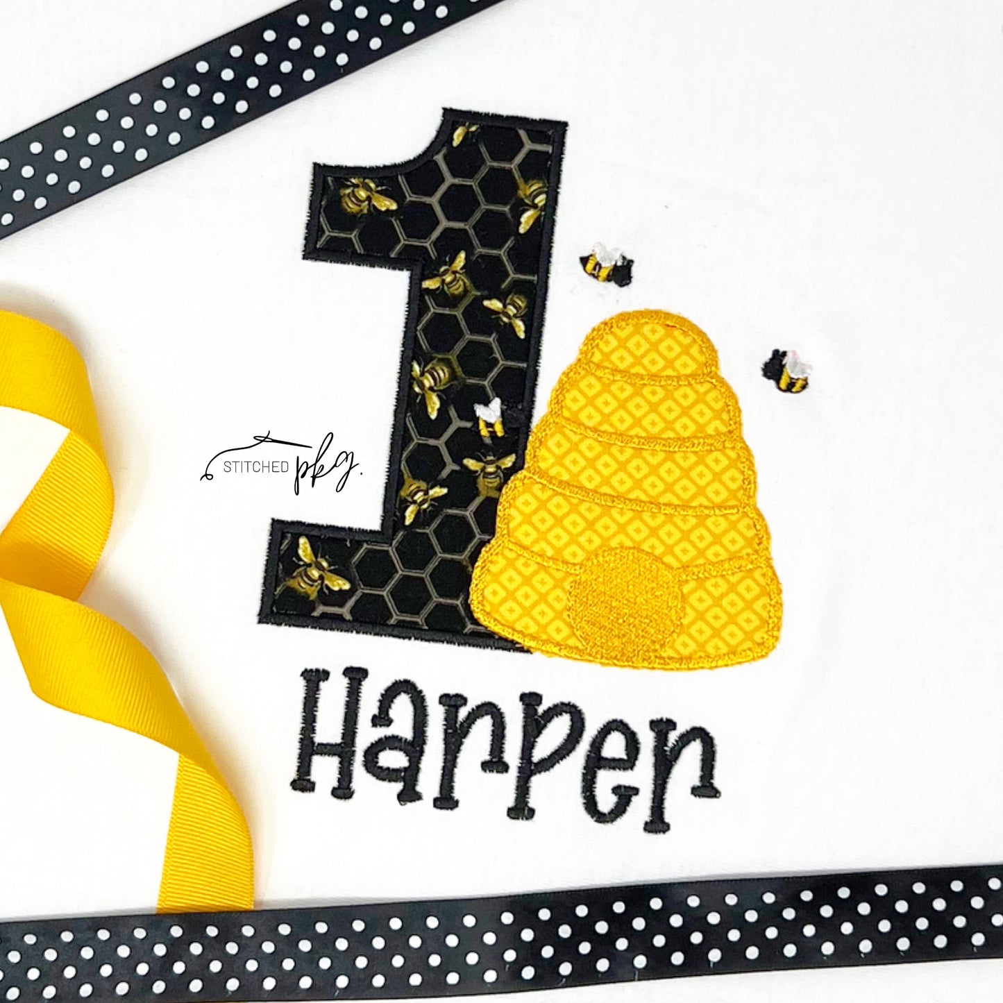 Bee Birthday Age Applique