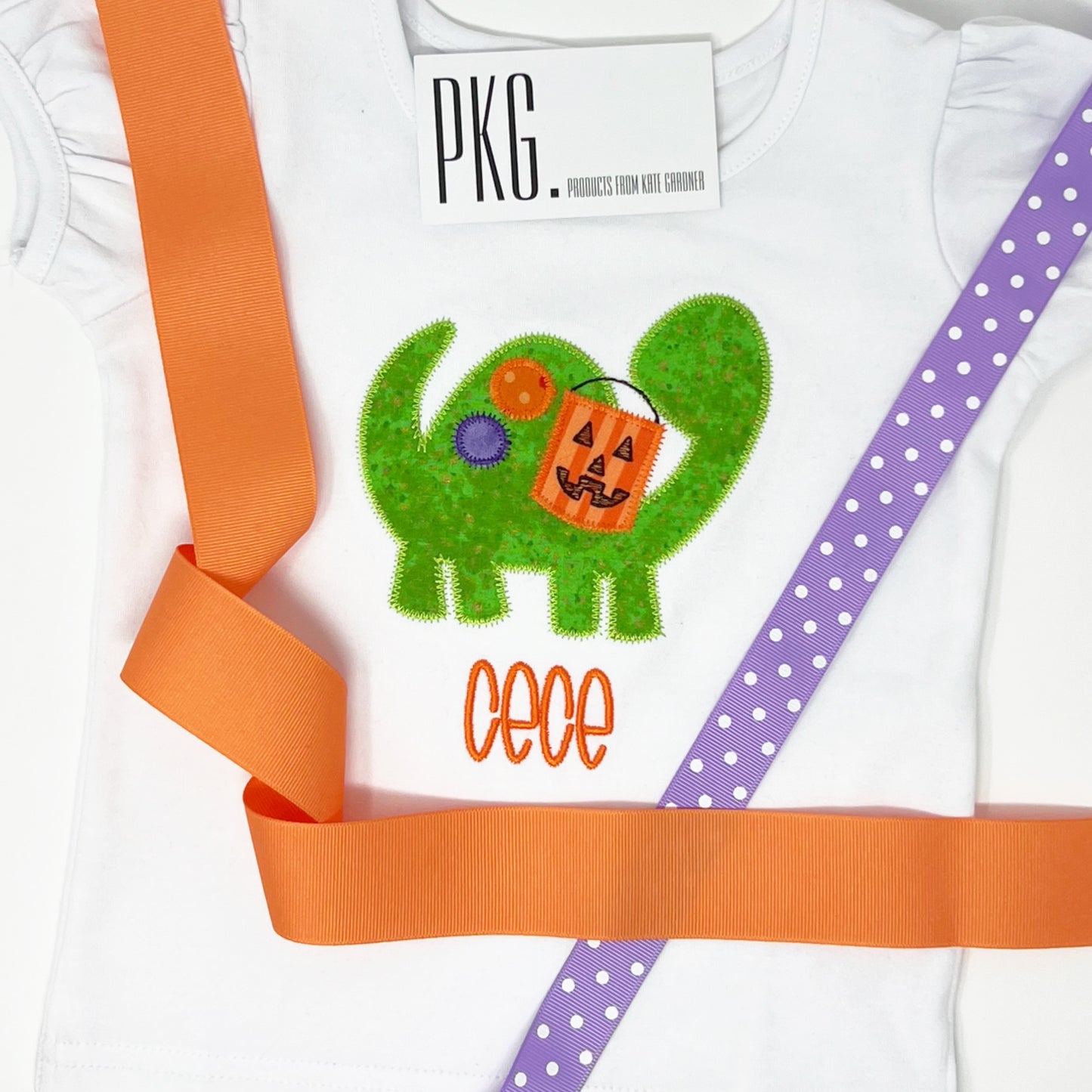 Trick or Treat Dinosaur Applique