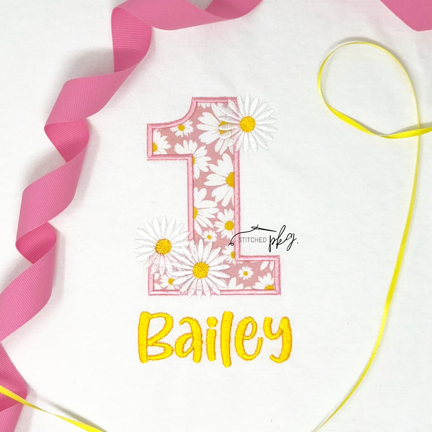 Daisy Number Birthday Applique