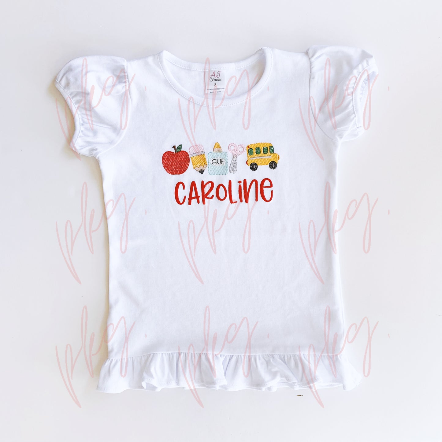 School Motif Embroidery