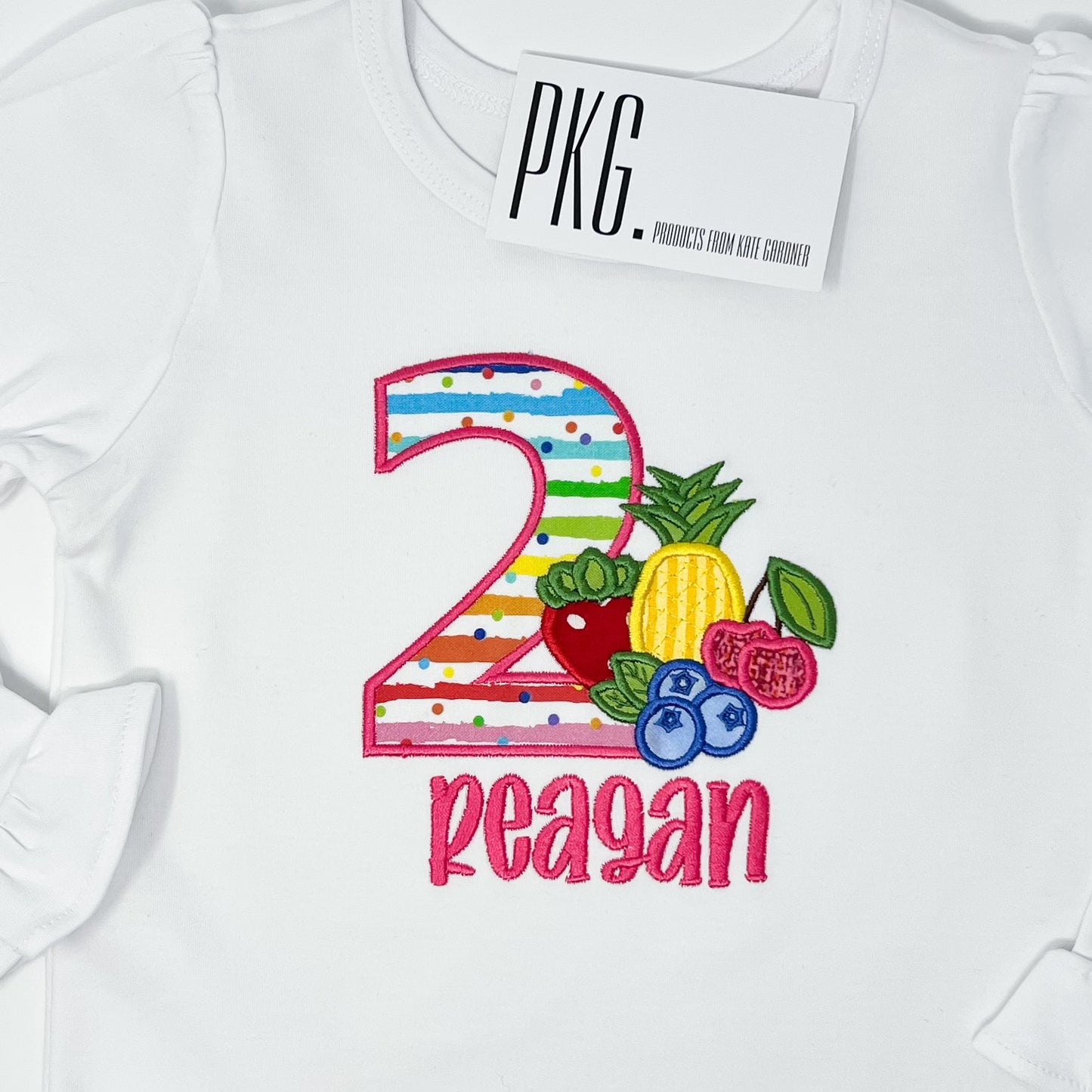 Two-tti Fruity Birthday Number Applique