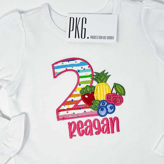 Two-tti Fruity Birthday Number Applique