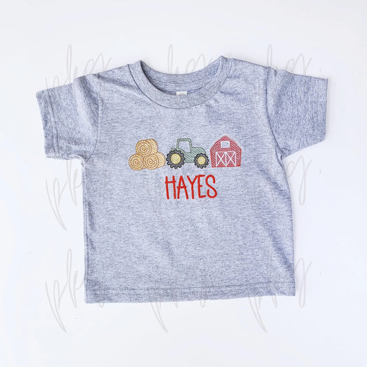 Tractor Farm Trio Embroidery