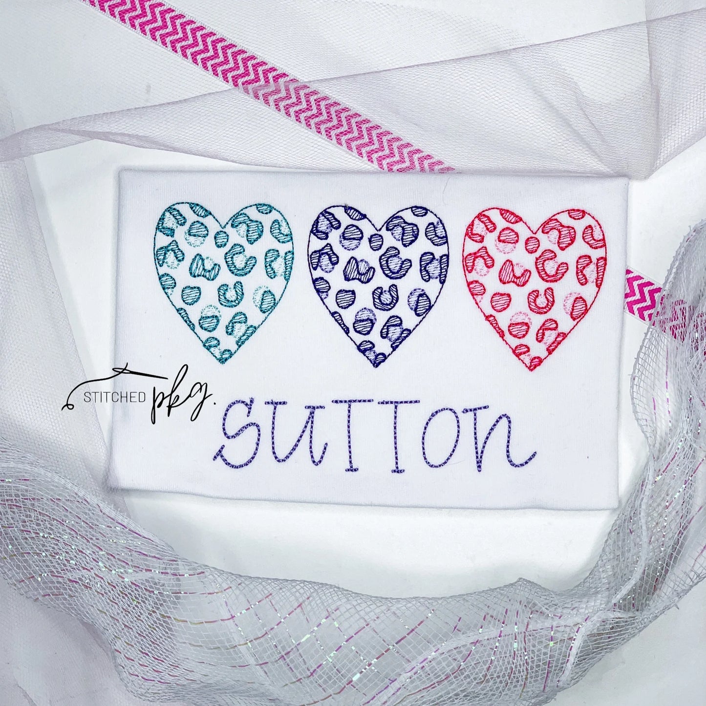 Animal Print Ombre Hearts