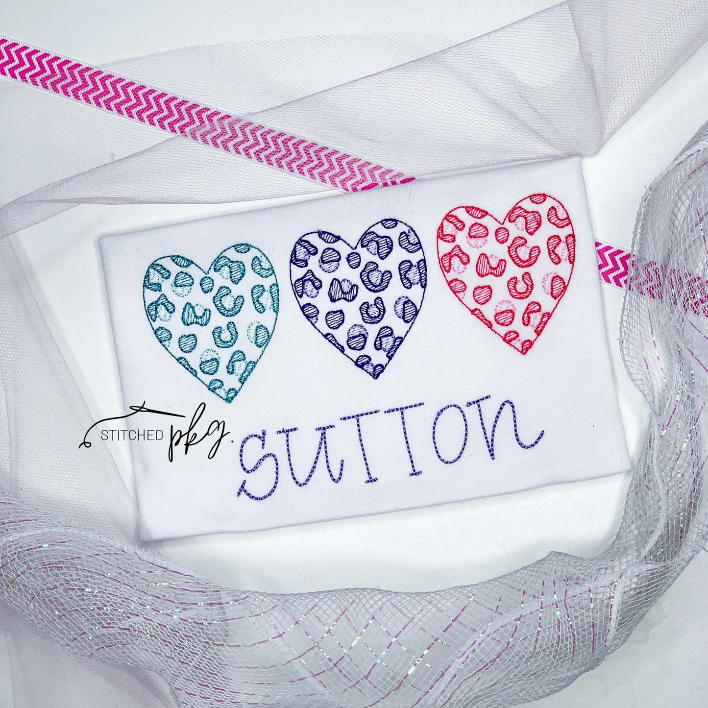 Animal Print Ombre Hearts