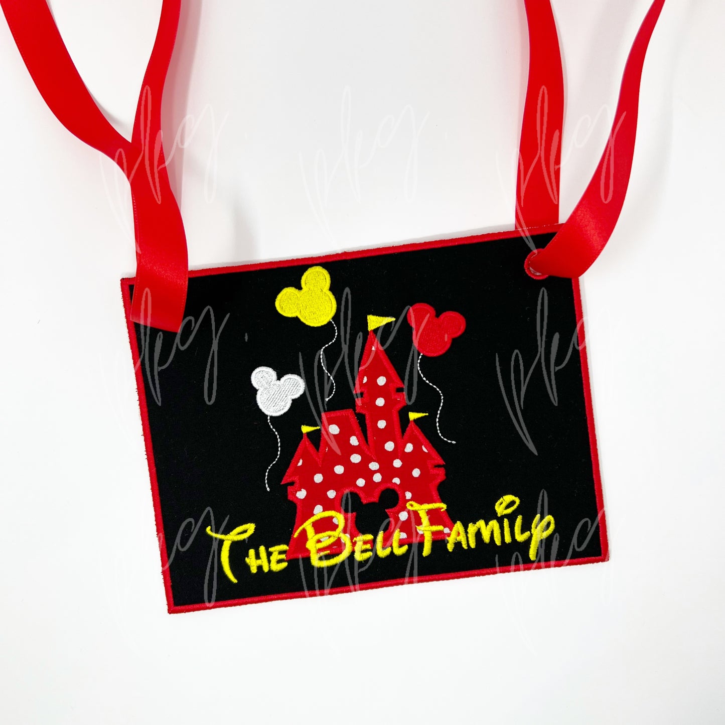Black Mouse Castle Stroller Spotter Tag